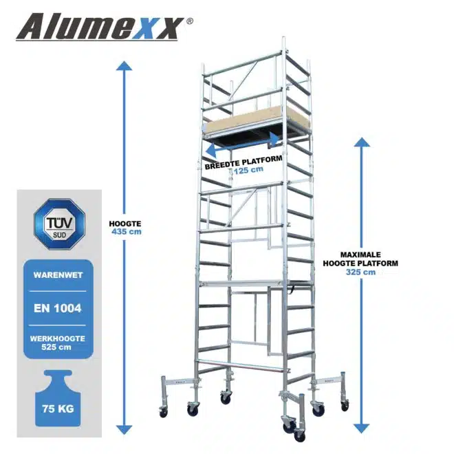 X Up 4.0 Kamersteiger Afmetingen23