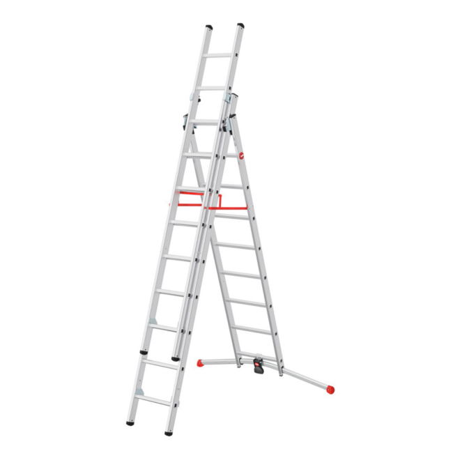 Hailo ProfiLOT S100 2×9 1×8 combinatieladder Aangepast
