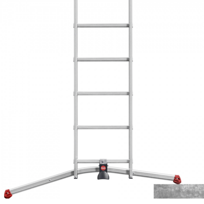 Hailo ProfiLOT S100 3×12 combinatieladder onderbalk schuin Aangepast