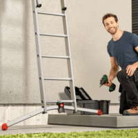 Hailo ProfiLOT S100 3×12 combinatieladder vrolijke klusser Aangepast